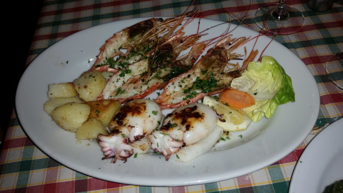 Venice Italy Calamari and Prawns 