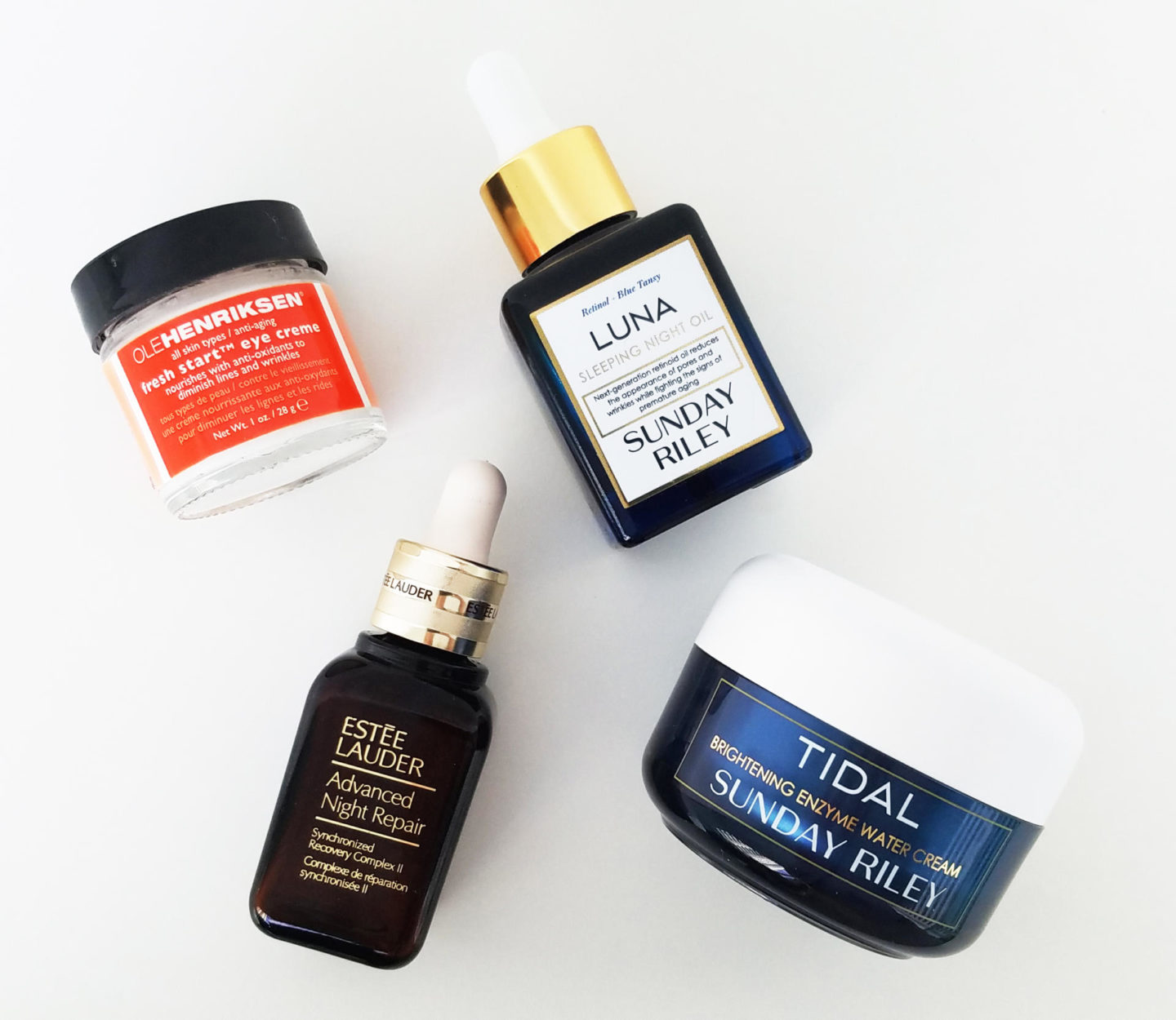 Origins Fresh Start eye cream, Estee Lauder Advanced Repair 