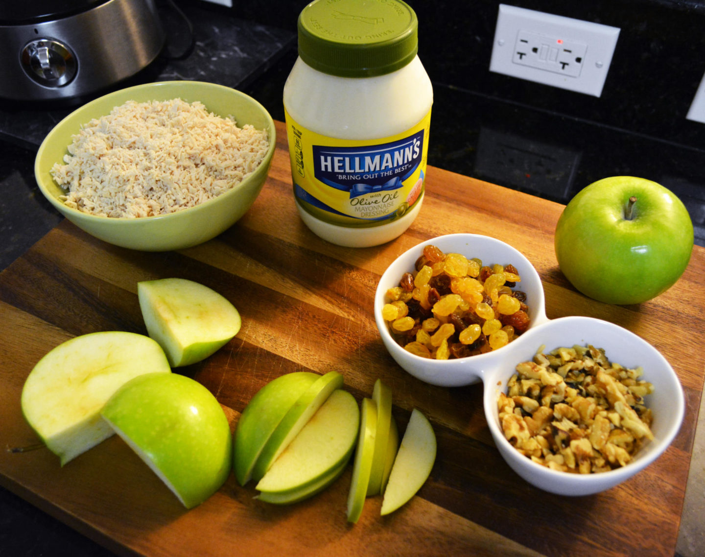 Chicken Salad with Granny Smith Apples, Golden Raisins & Walnuts