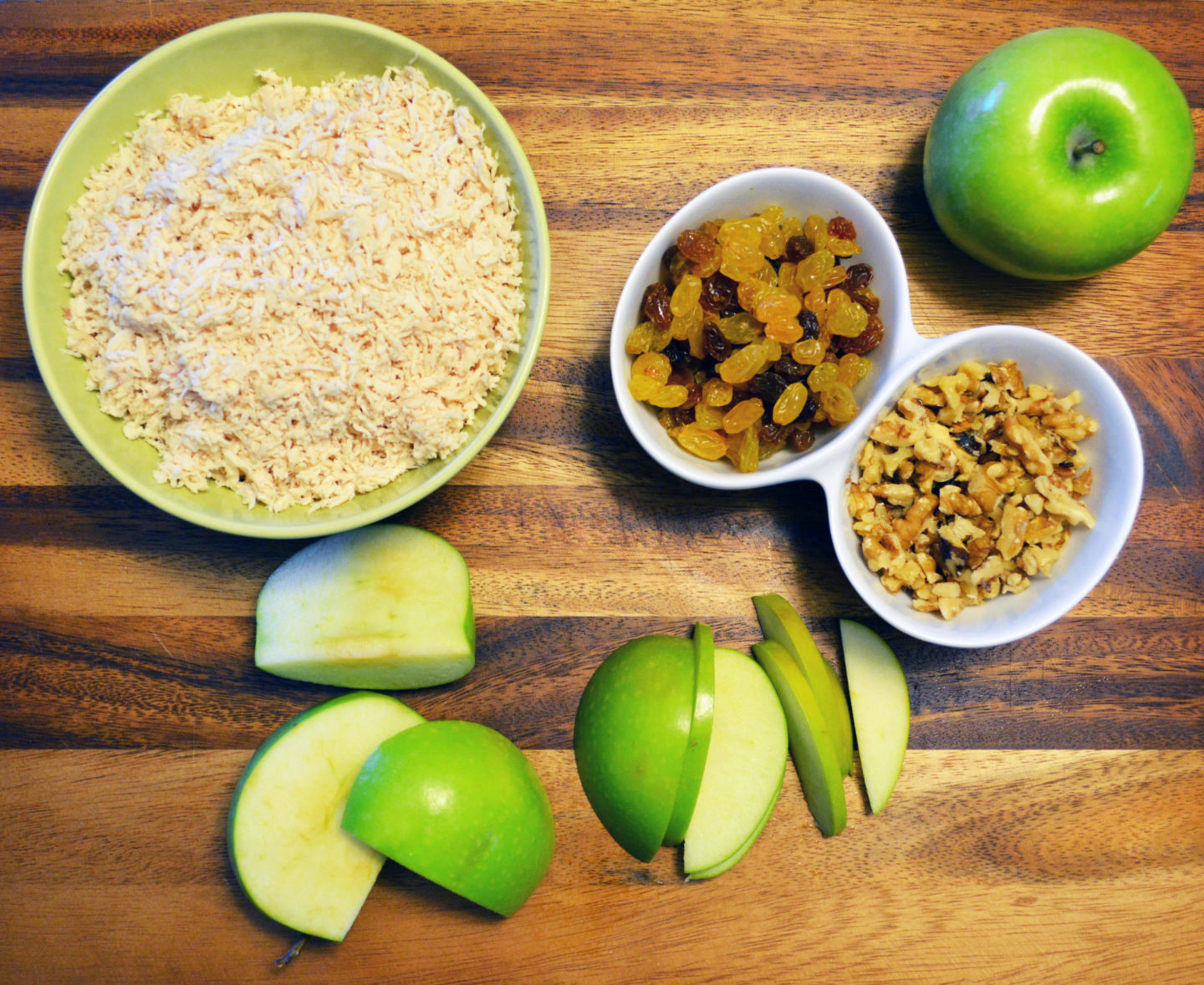 Chicken Salad with Granny Smith Apples, Golden Raisins & Walnuts