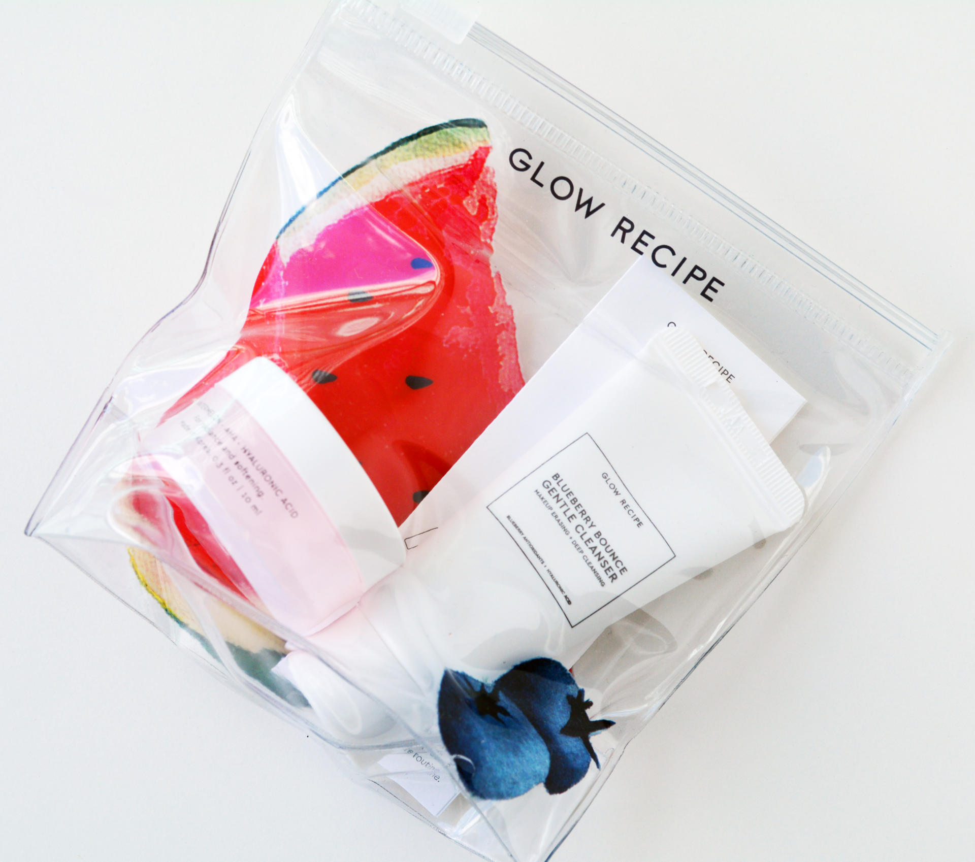 Glow Recipe Watermelon Glow Sleeping Mask, Glow Recipe Blueberry Bounce Gentle Cleanser