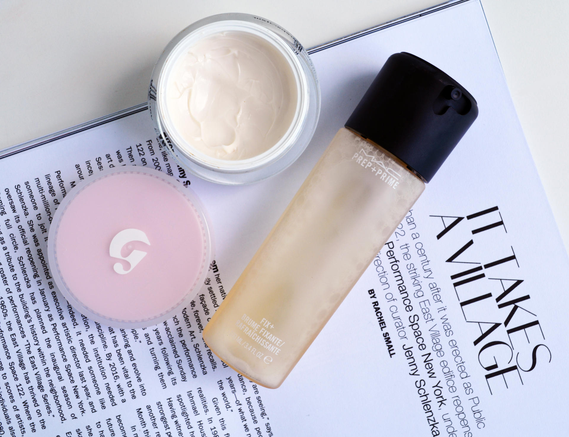 Glossier Priming Moisturizer Rich, MAC Coconut Fix+