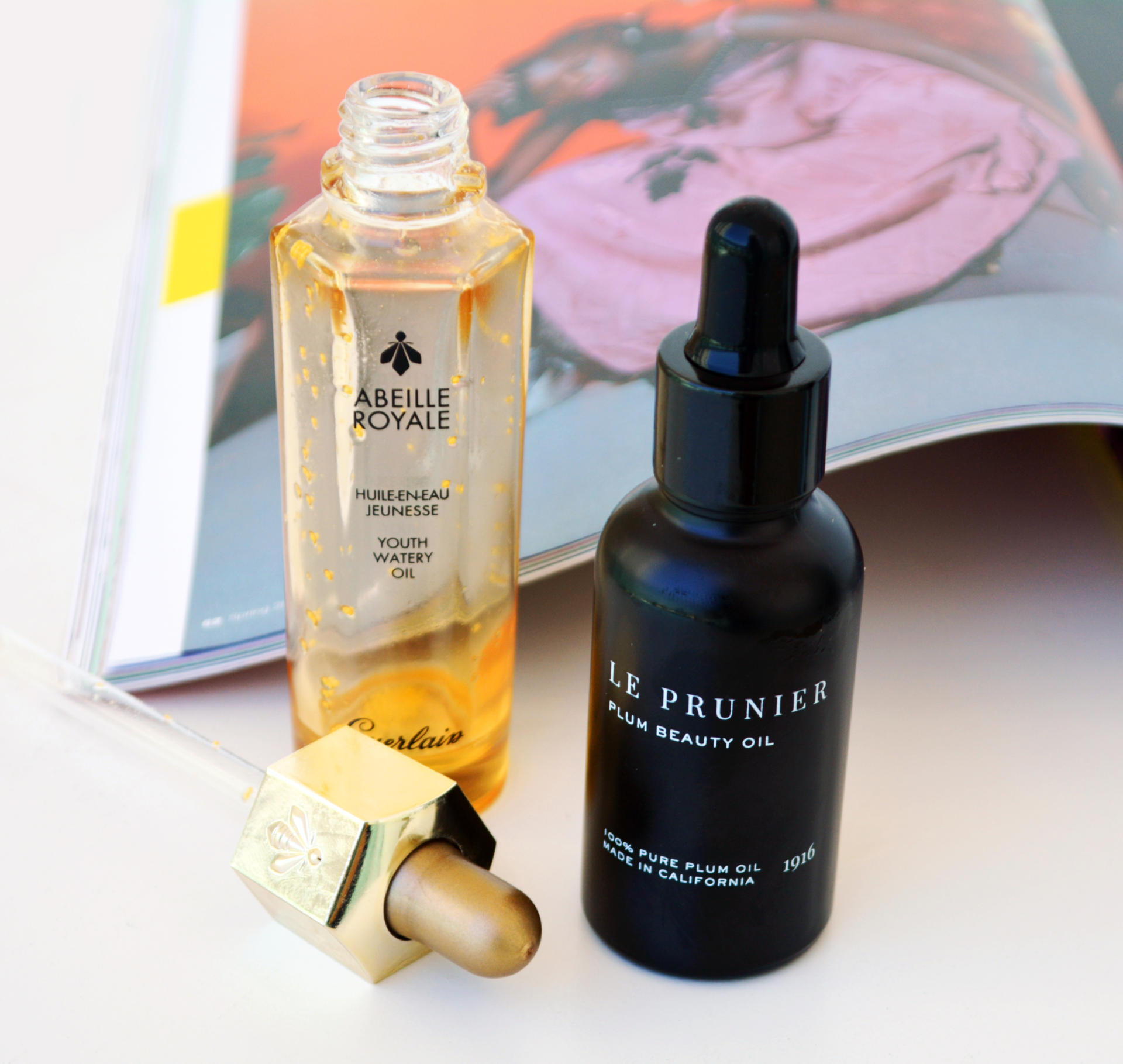 Le Prunier Plum Beauty Oil, Guerlain Abeille Royale Youth Watery Oil