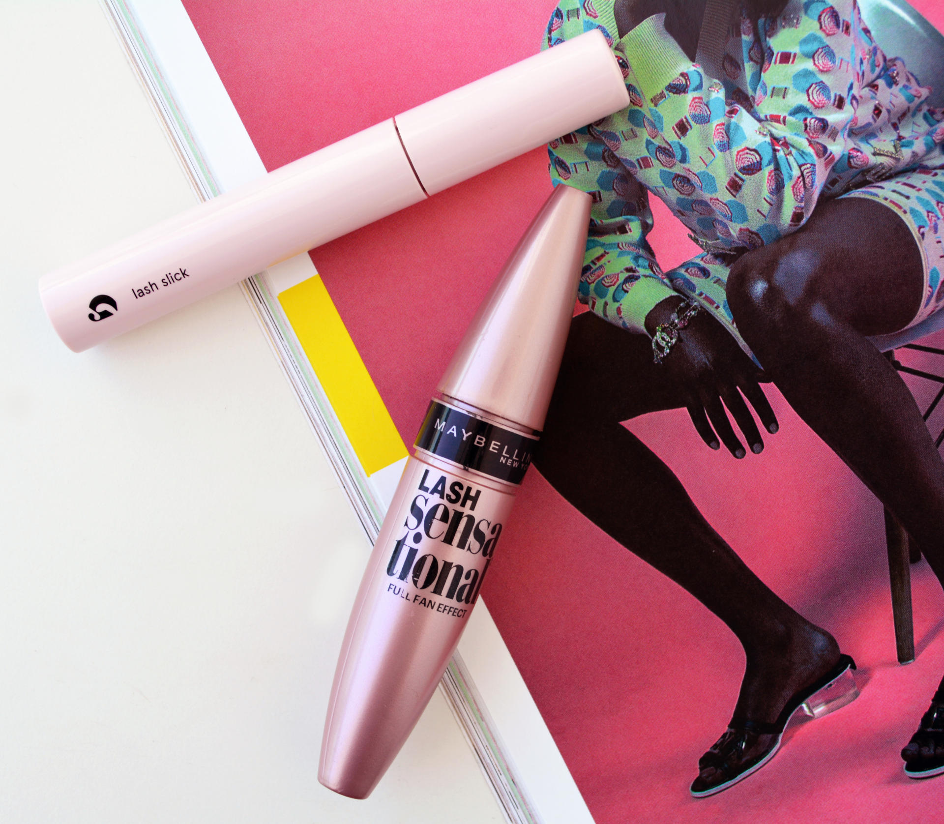 Glossier Lash Slick Mascara, Maybelline Lash Sensational Mascara